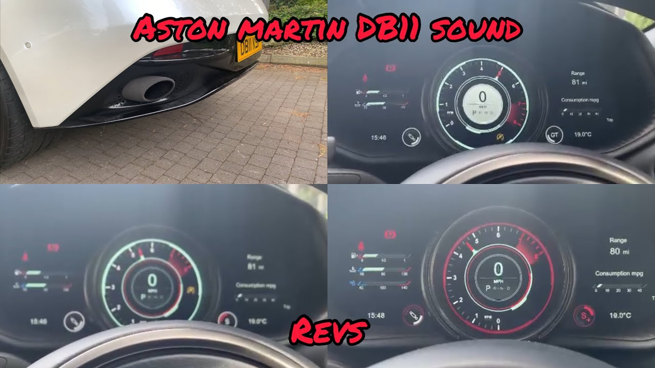 Aston Martin DB11 sound V12 Revs(Inside+outside)