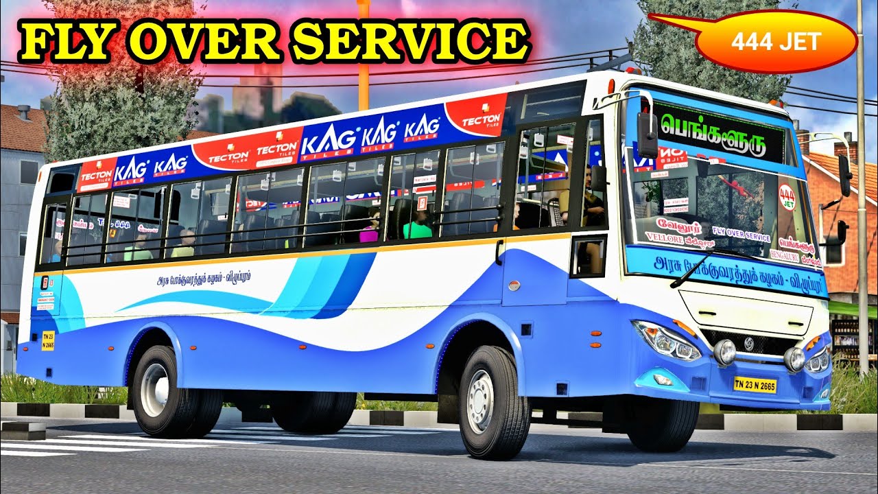 🎀🤩💯TNSTC-VPM BUS🔥444 JET✈️|BANGALORE-VELOORE🐎|DRIVING ON ETS2 GAME PLAY| SP GAMING
