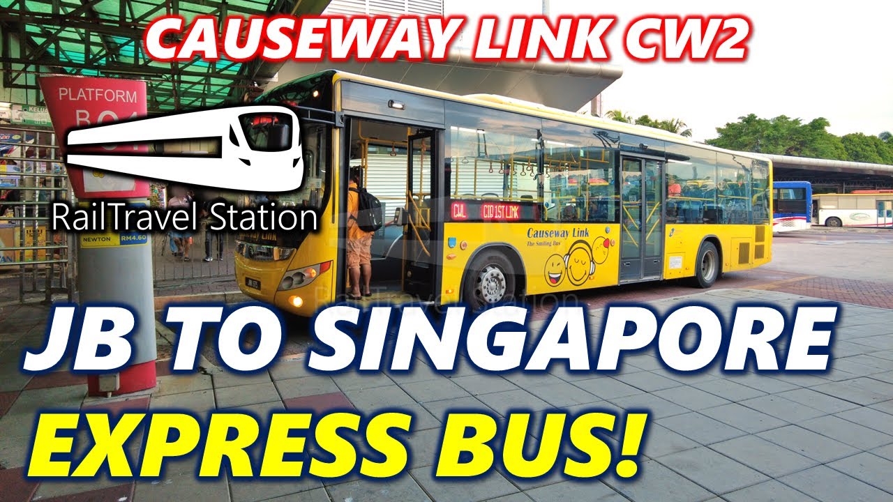 EXPRESS BUS FROM JB TO SINGAPORE! 🇲🇾🚌 Causeway Link CW2 Larkin Sentral→Singapore Queen Street/Bugis