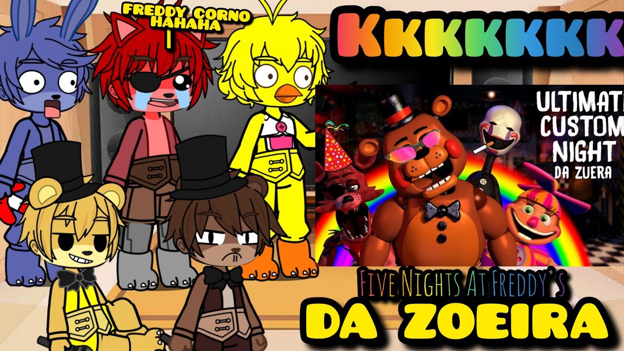 FNAF react FIVE NIGHTS AT FREDDY'S DA ZOEIRA 😂❤️ MEMES DE FANF