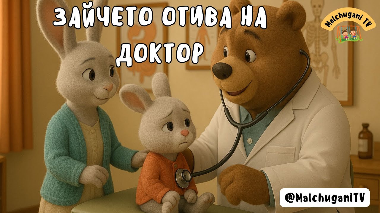 Песничка за болното зайче, което отива на доктор