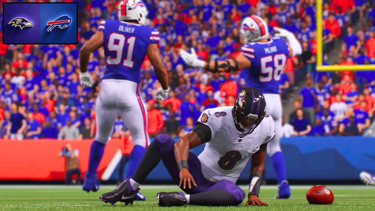 Madden 25 Simulation: Bills vs Ravens | Full Game | 2026 Rosters (CPU vs CPU)