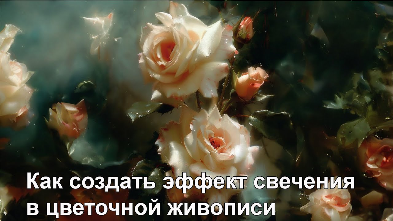 Марафон по масляной живописи «Как создать эффект свечения в цветочной живописи?». День 1