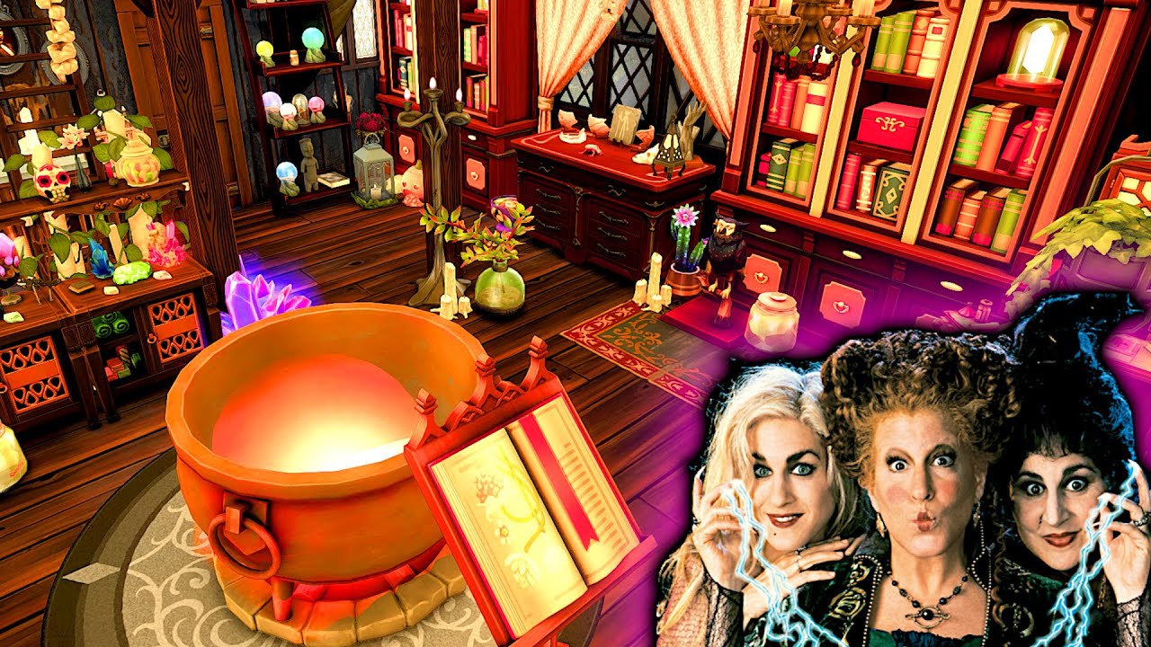 SPOOKY SWAP COLLAB! 🎃 Hocus Pocus 👻 Cottage Speedbuild in The Sims 4