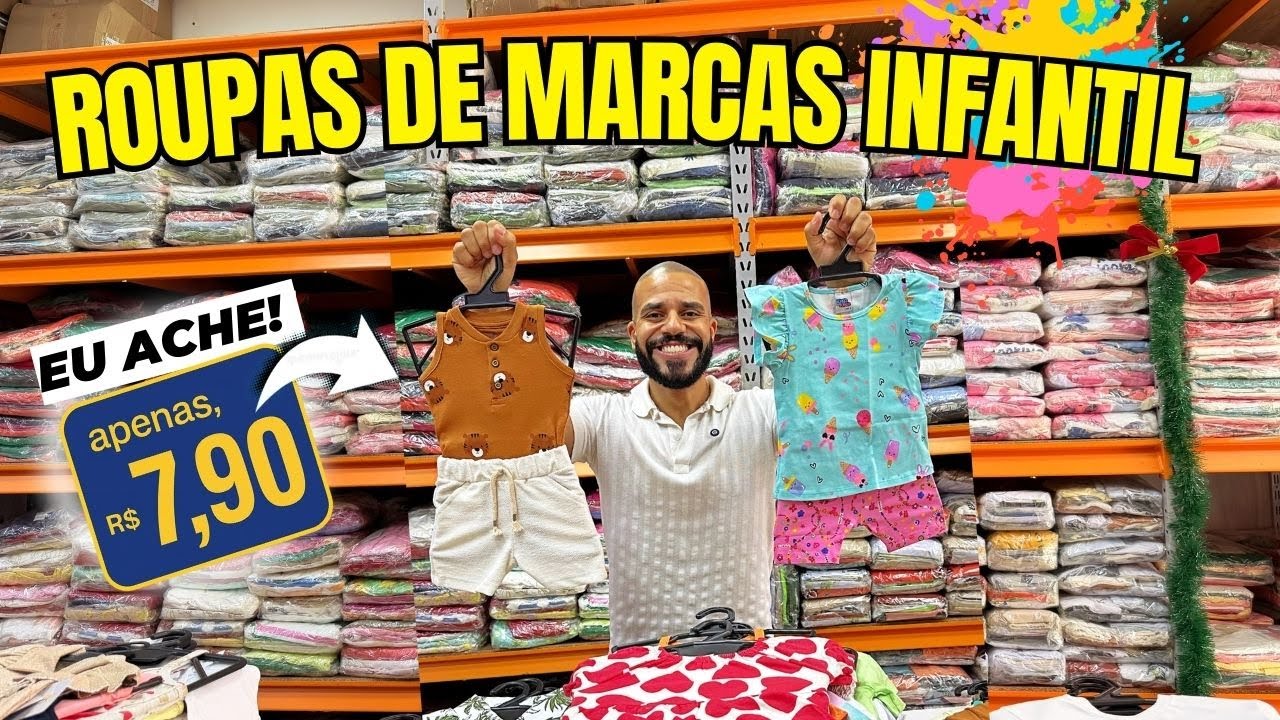 ATACADÃO DAS MARCAS INFANTIL POR R$7,90 COMPRE + BARATO MODA INFANTIL NO BRÁS ATACADO INFANTIL BRÁS
