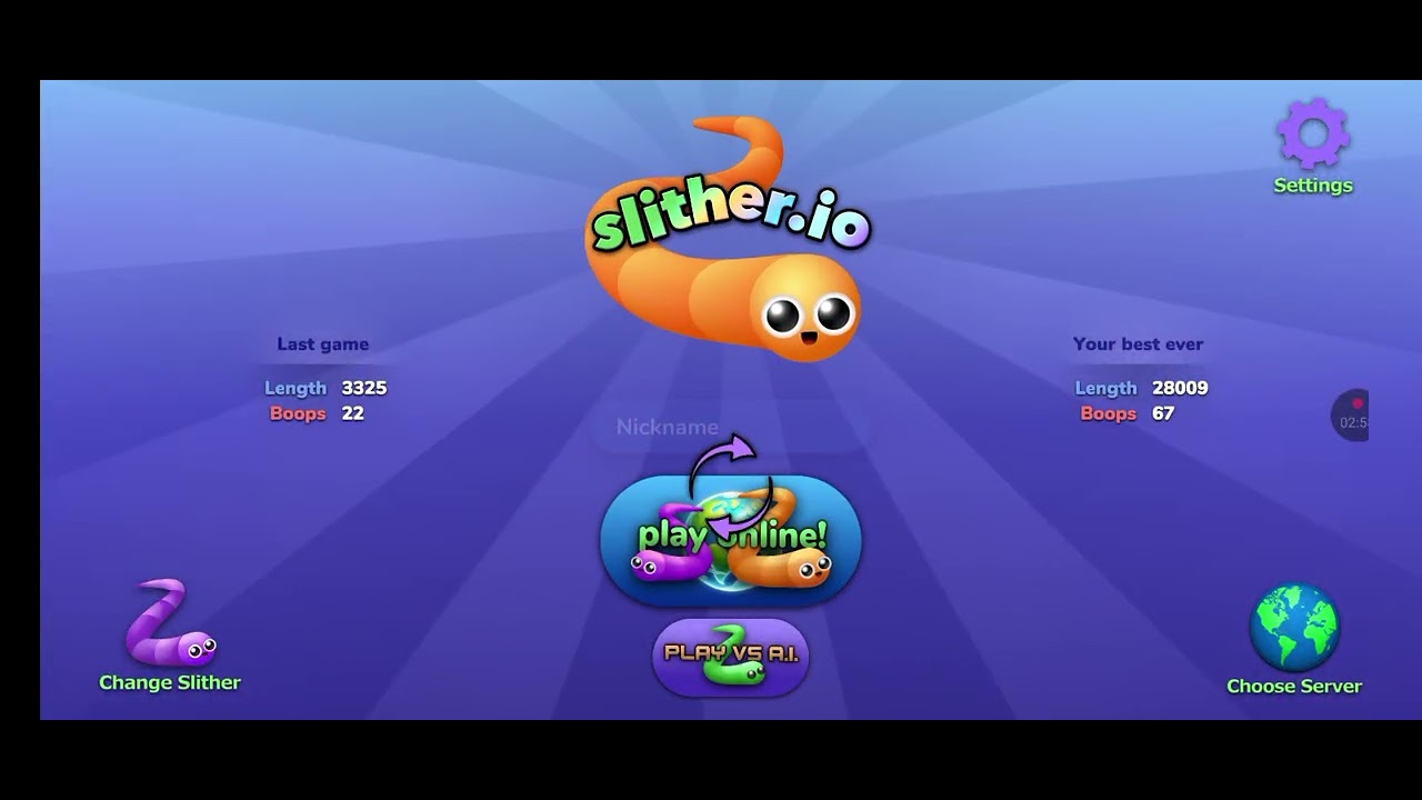 Playing slither.io online and vs ai