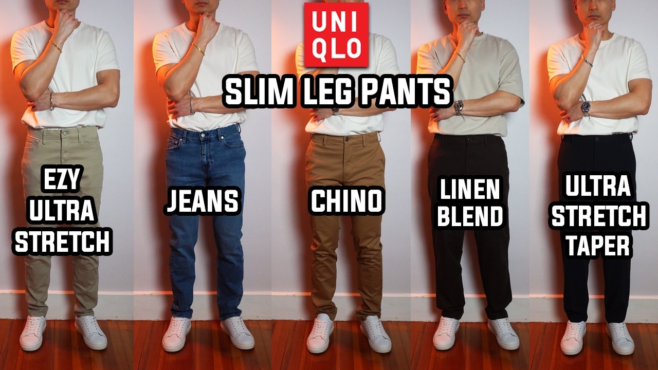 ПОЛНЫЙ гид по зауженным брюкам Uniqlo (джинсы EZY, Ultra Stretch, чиносы, льняные модели)