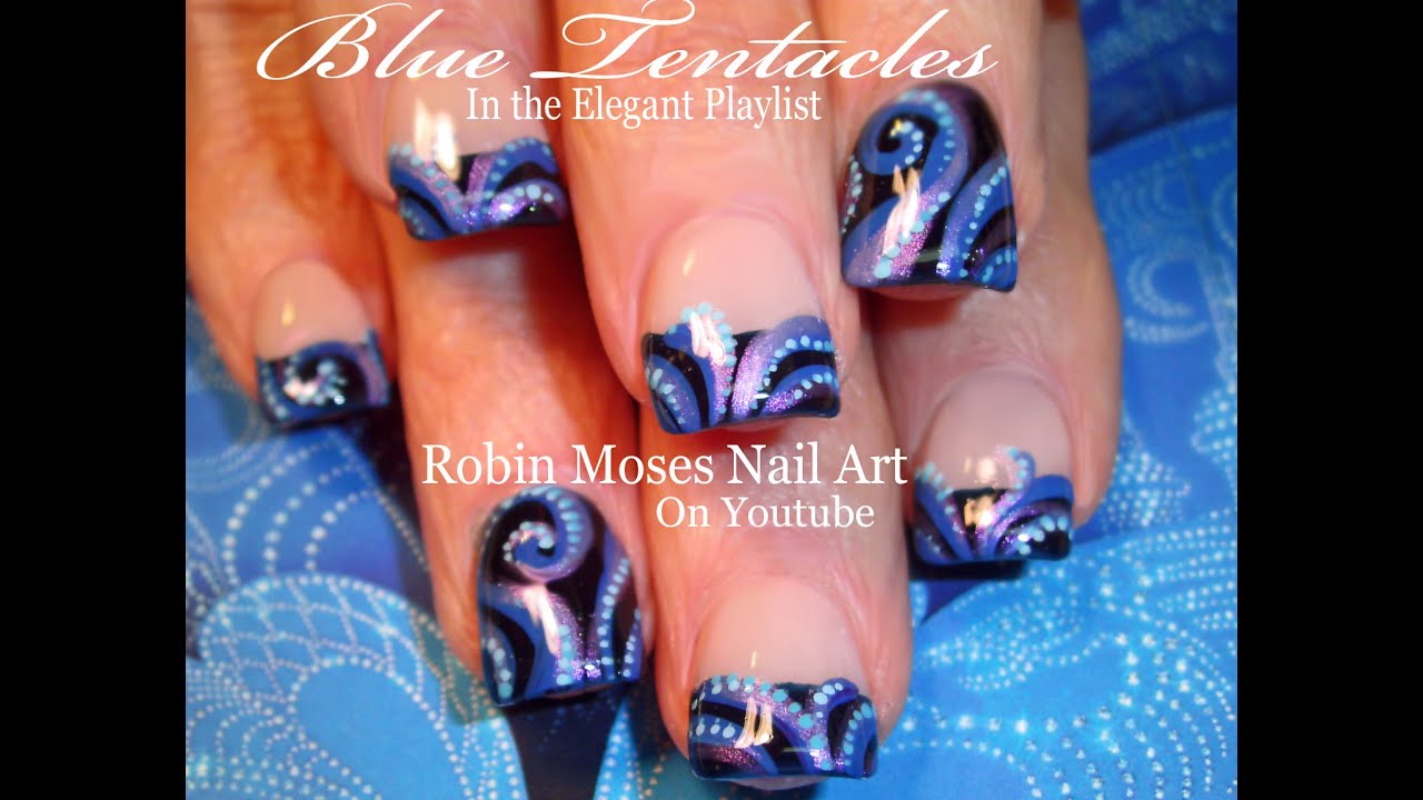 Easy Octopus Nail Art Tutorial | Elegant Blue Tentacle Nails Design