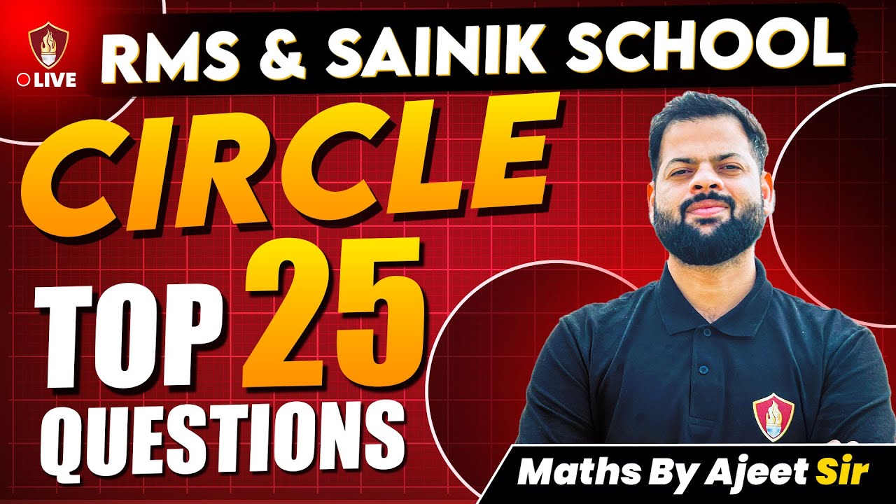Top 25 Circle Questions | Sainik School Class 6 | Military School PYQ