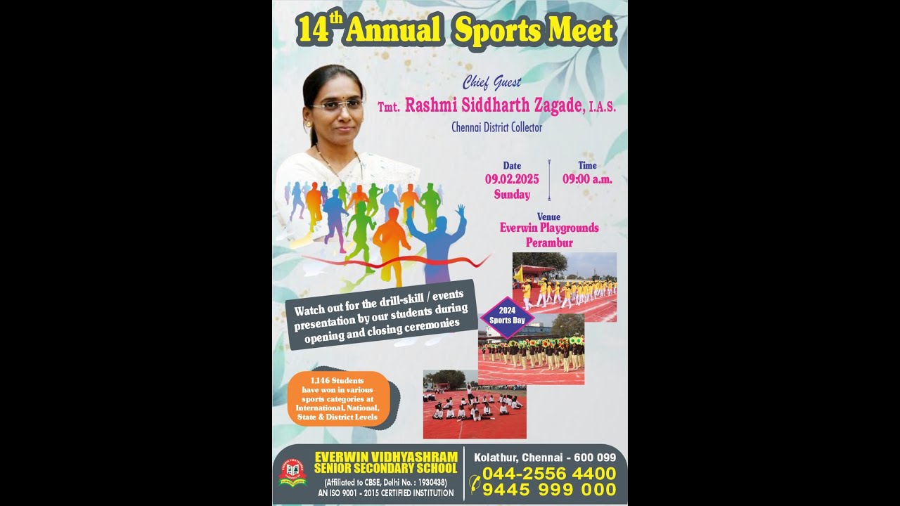 14th Annual Sports Meet - Everwin Vidhyashram, Kolathur - 09.02.2025