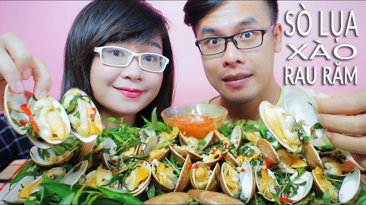 MUKBANG ĂN SÒ LỤA XÀO RAU RĂM NGON NHỨC NHÓI | Libi TV