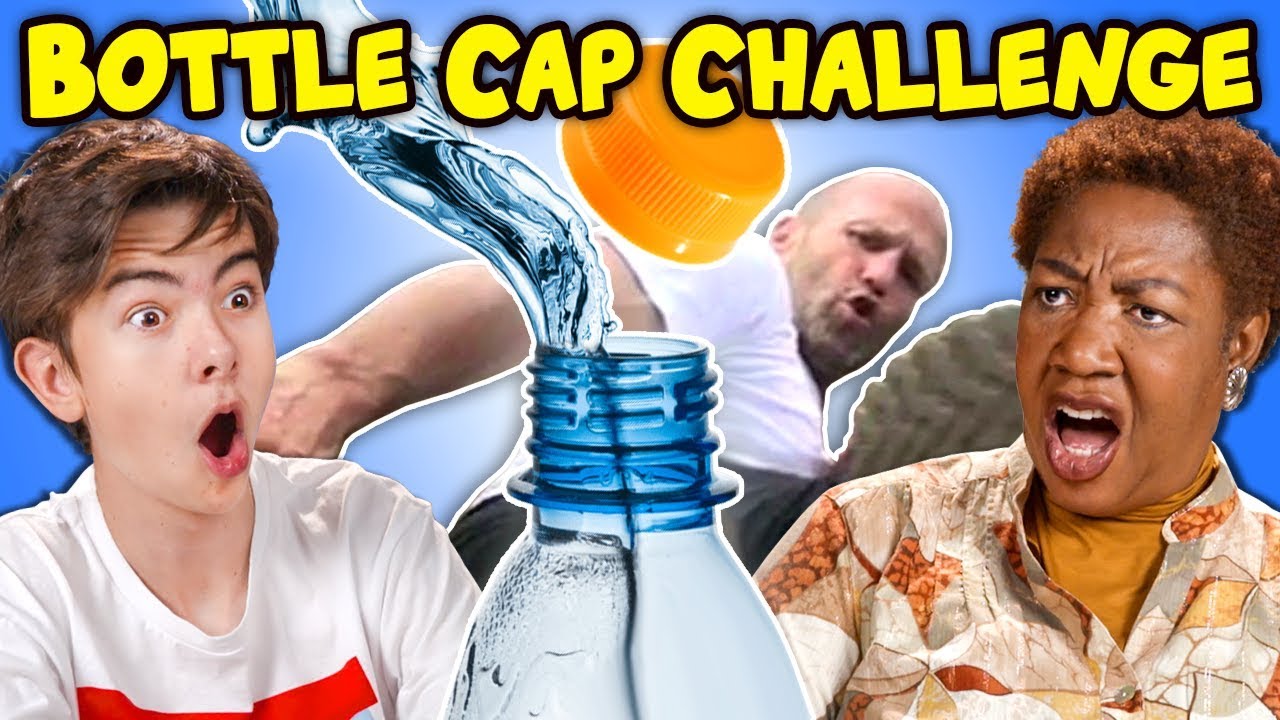 Generations React To Bottle Cap Challenge