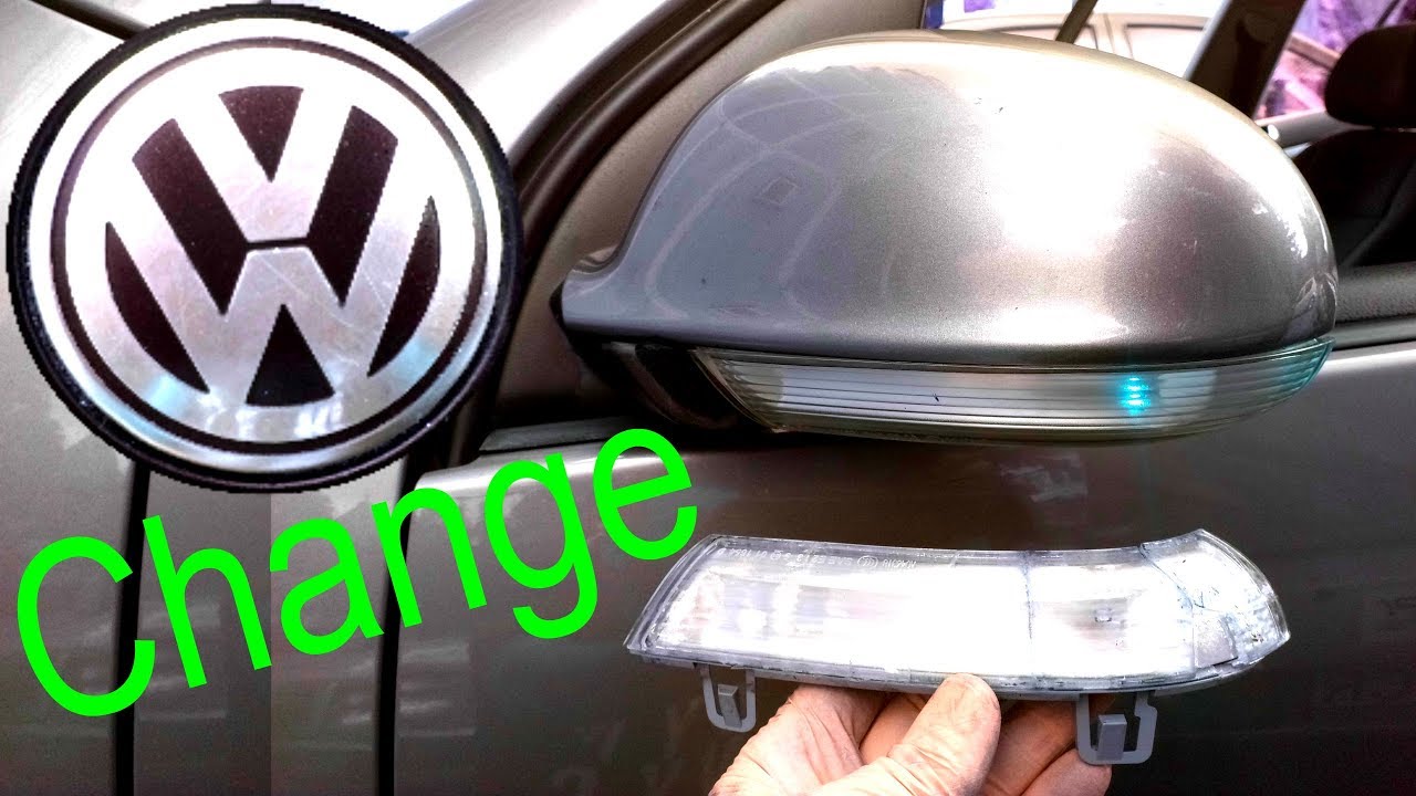 Как поменять поворотник в зеркале VW Volkswagen