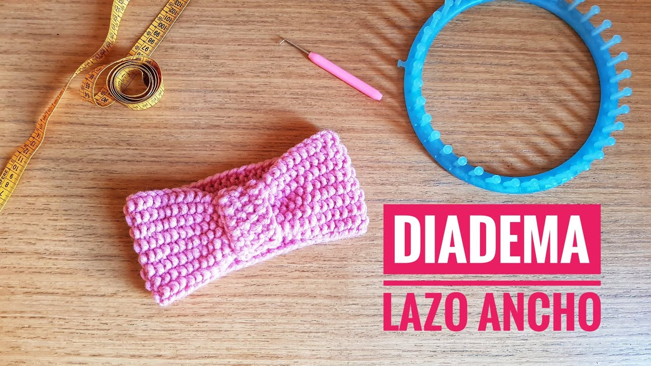 Cómo tejer con telar una diadema o cinta de lazo ancho (Tutorial DIY)