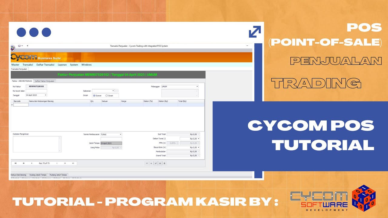 Cycom POS - Program Kasir - Aplikasi Kasir - Tutorial