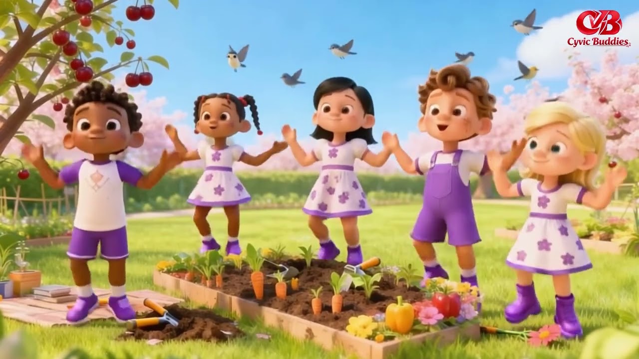 Grow Together 🌱 | Fun Nursery Rhyme for Kids | Learning to Plant & Make Friends 👫 