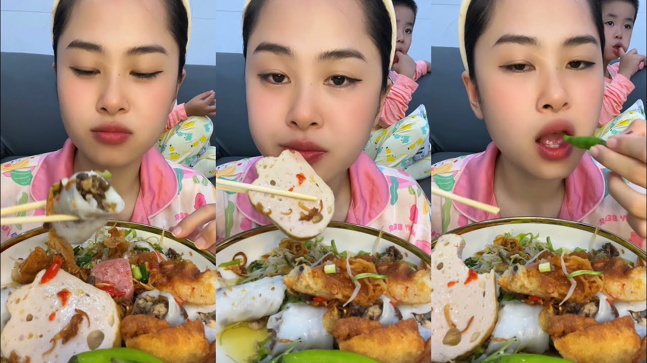 Bánh Cuốn Cùng Em Dung Nha #dungthichan #mukbang #food #youtube