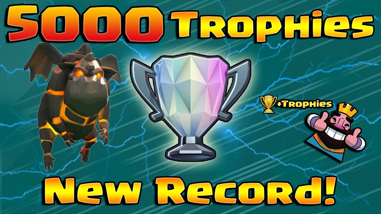 5000 Trophies in Clash Royale! 10 Straight Wins with Lava Hound Deck!