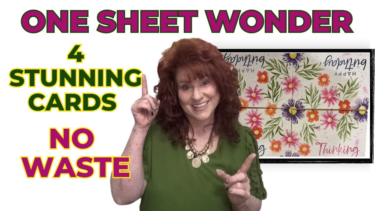 Make 4 Beautiful Cards From Just One Sheet!