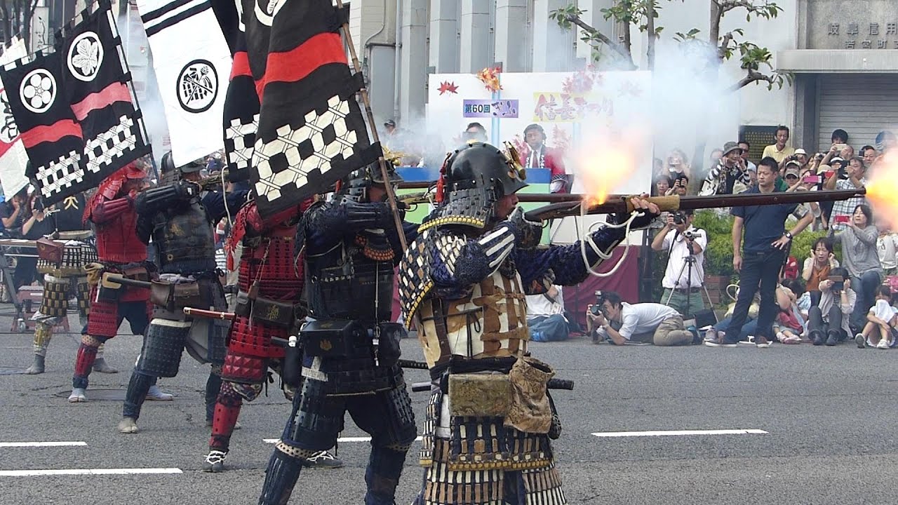 ぎふ信長まつり 2016 （火縄銃鉄砲隊）※爆音注意