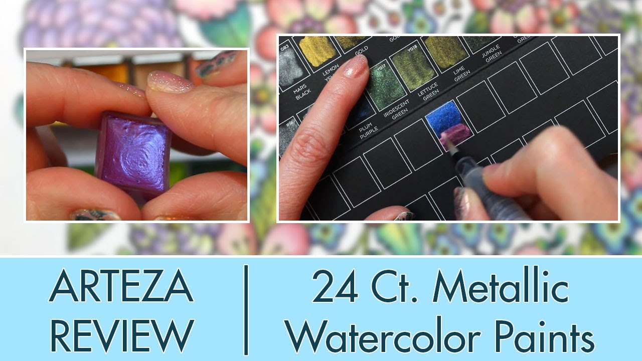 Arteza Premium Metallic Watercolor Paints Review