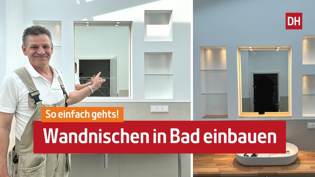 Fertige Nischen im Bad einbauen, schnell und einfach.