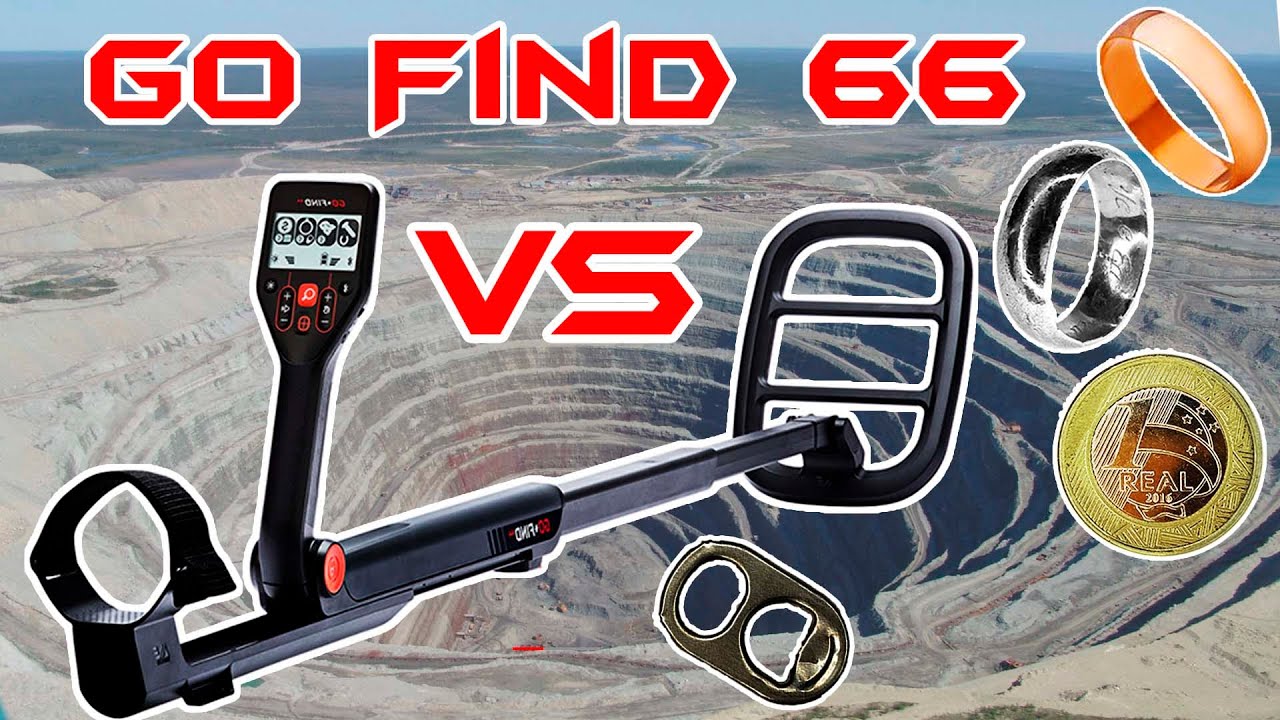 Teste De Profundidade Go Find 66 Detector de Metais Na Caixa de Areia Ouro, Prata, Alumínio Ferro