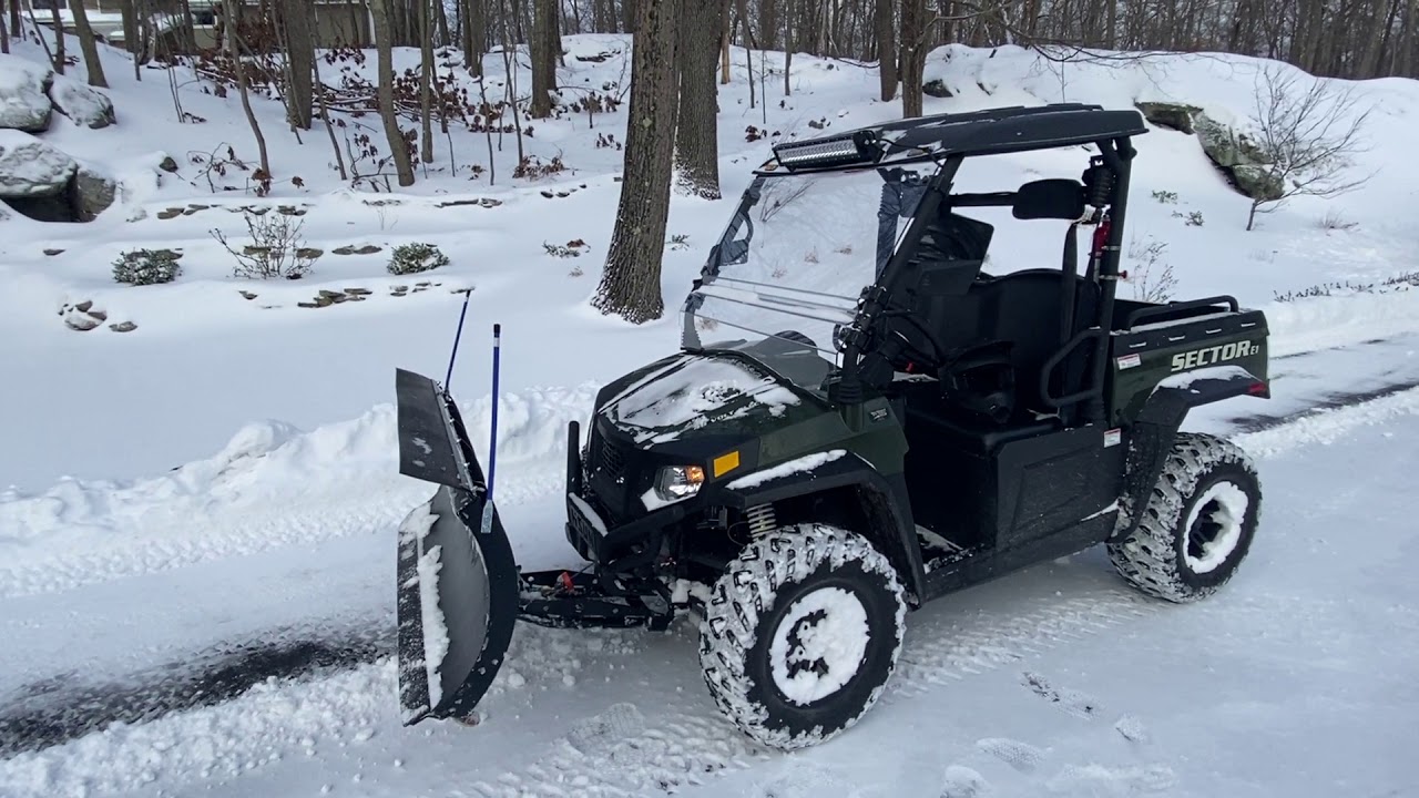 Plowing with the HiSUN Sector E1 Electric UTV