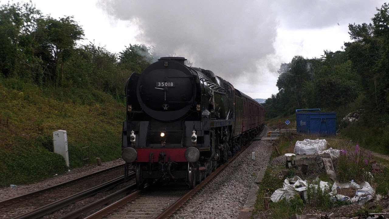 35018 British India Line tackles Upwey Bank | The End of Southern Steam - 09.07.21