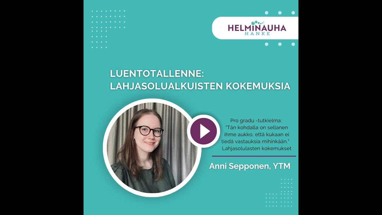 Lahjasolualkuisten kokemuksia, Anni Sepponen