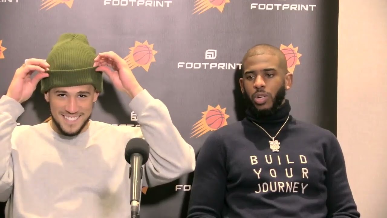 Devin Booker & Chris Paul postgame; Suns beat the Jazz