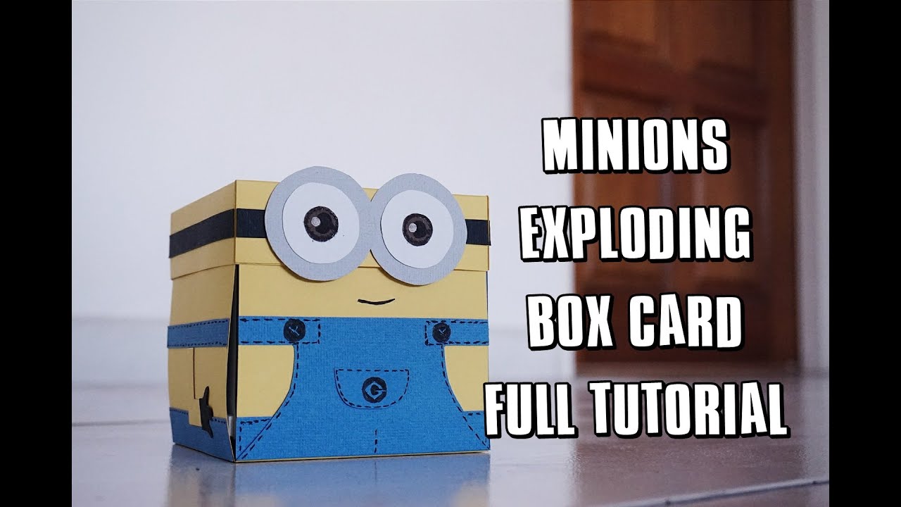 MINION EXPLODING BOX CARD FULL TUTORIAL 미니언즈 카드 만들기