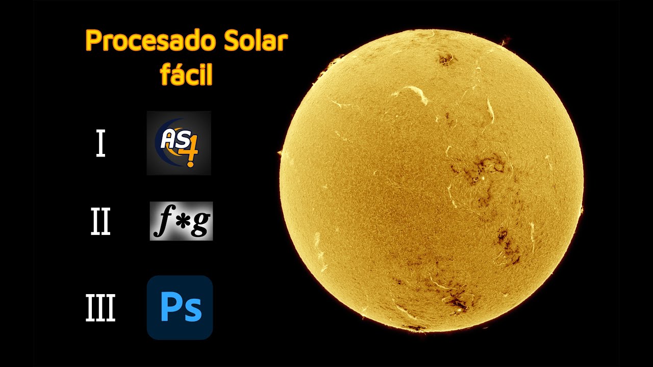 Apilado y procesado de fotograf&iacute;a solar