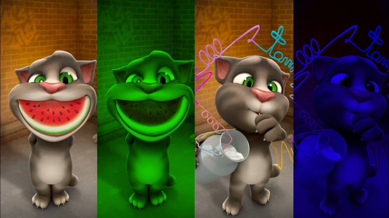 MY Talking Tom -- Funny Reaction Colours Compition -- Mobile Gameplay Video 