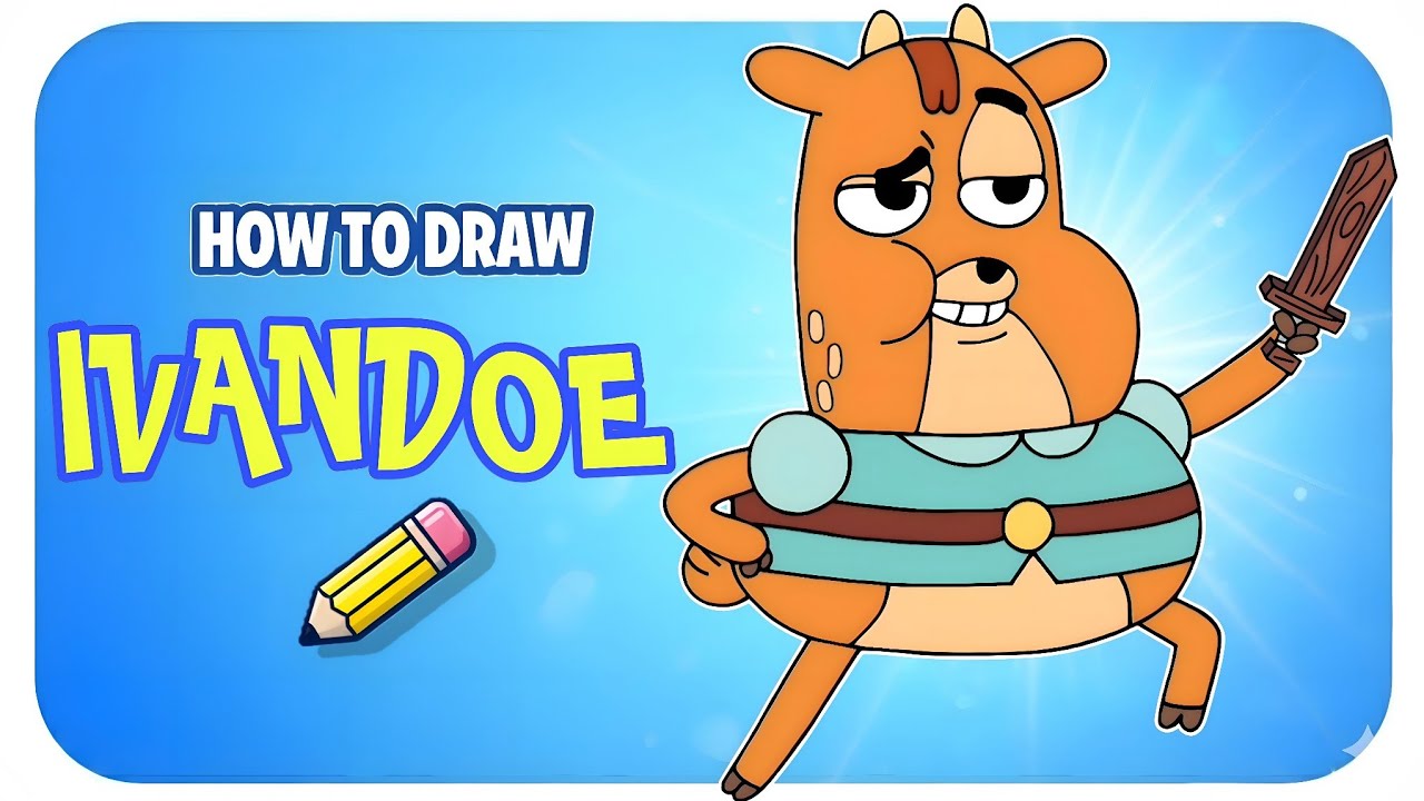 Drawing Ivandoe from The Heroic Quest of the Valiant Prince Ivandoe step by step