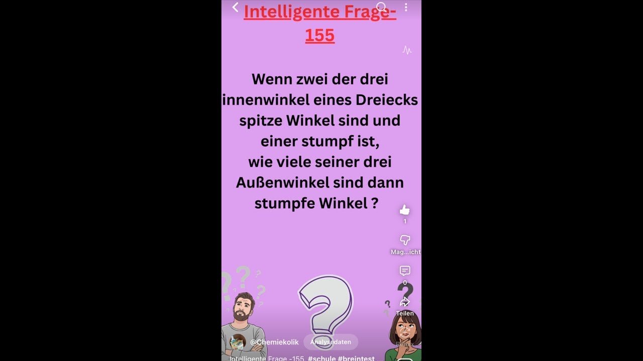 🔴Chemiekolik 🔴Intelligente Frage:Folge:155