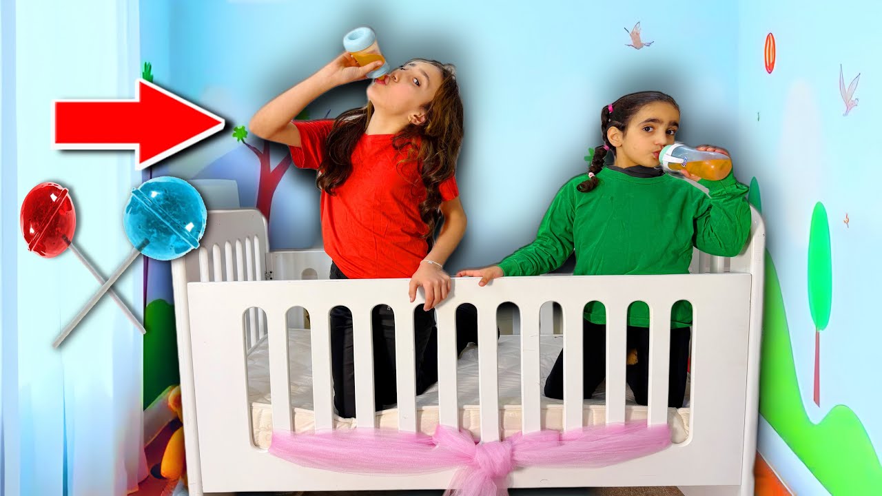 يوم كامل بالسرير البيبي 😱 مين فازت فيهم ووصلت للنهايه