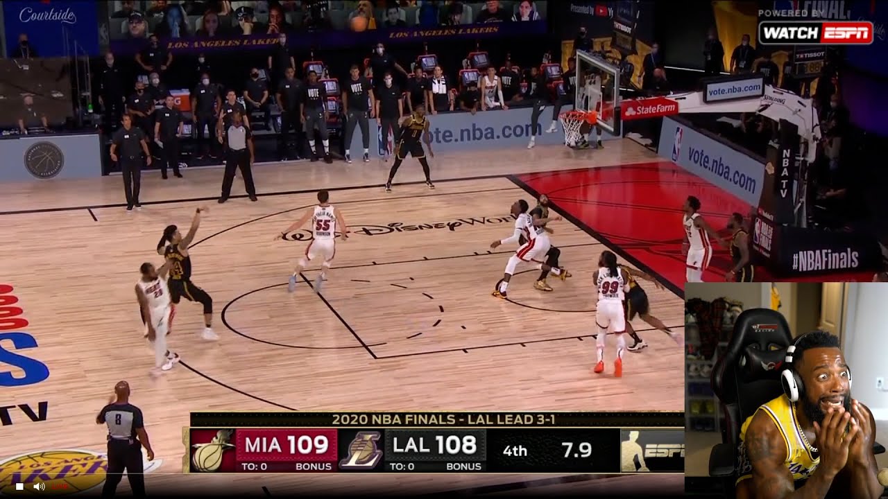 My Live Reaction Of Danny Green Bricking WIDE OPEN GAME WINNER! Lakers Vs Miami Game 5