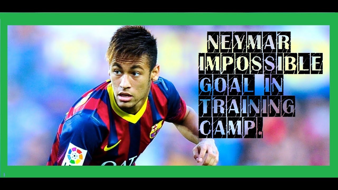 Neymar impossible Goal in Training Camp. СУПЕР Гол Неймара на тренировке.
