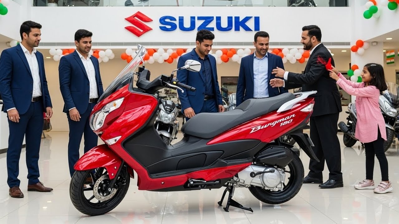 New 2025 Suzuki Burgman 180 😱😱😱 | Luxury Scooter with Power & Style! 🔥🔥