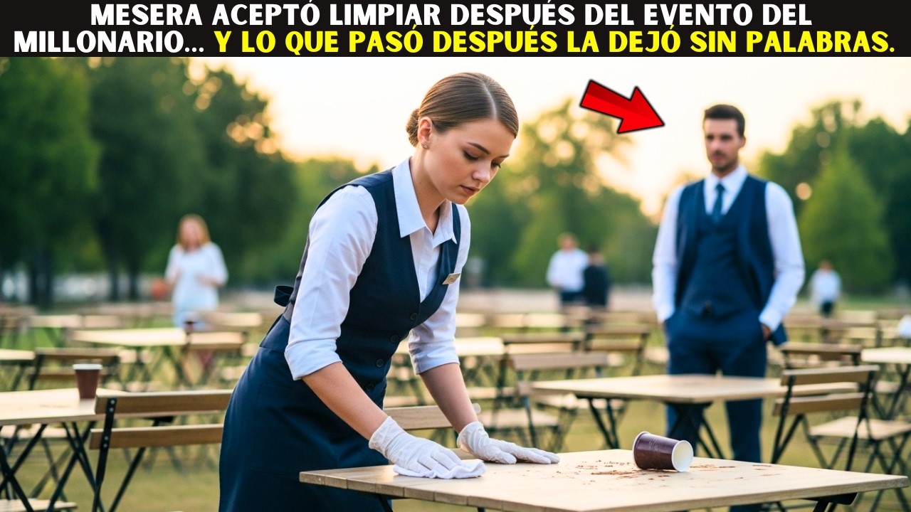 Mesera aceptó limpiar después del evento del Millonario… y lo que pasó después la dejó sin palabras.