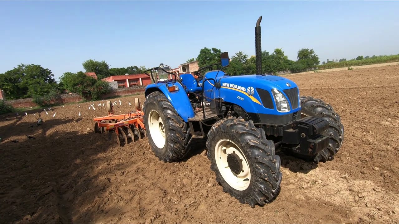 ट्रैक्टर 75HP का डिजल खर्च 60HP का New Holland 7510 4x4 excel tractor 2018 model mileage test Rithal