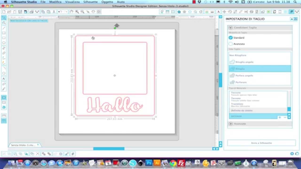 Video tutorial in italiano: come creare una cornice tipo polaroid con silhouette cameo