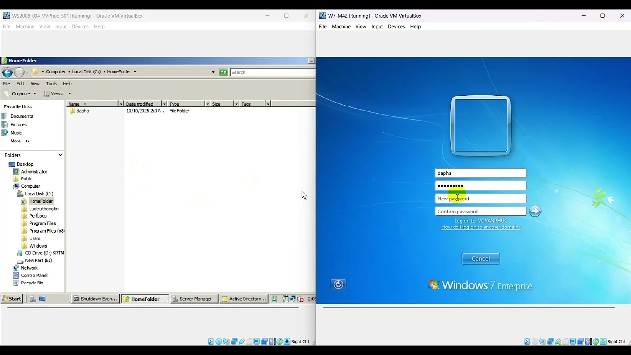 Configure Home Folder and Profile Folder for user accounts
