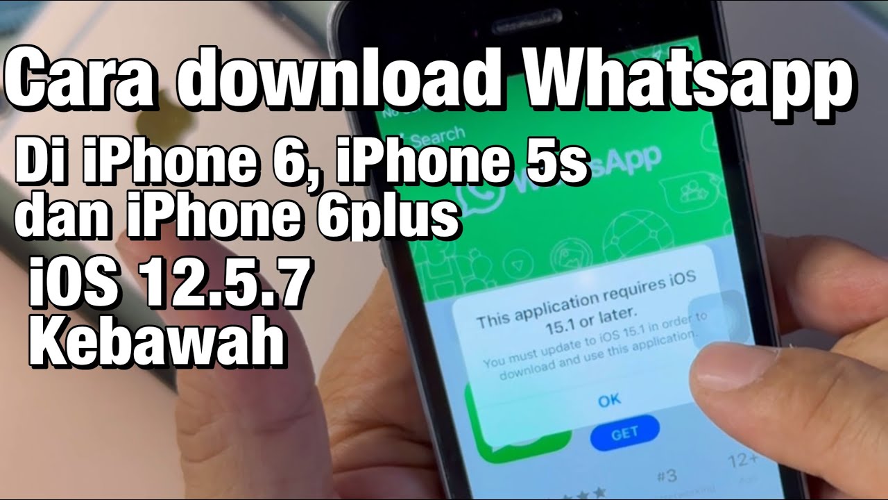 download Whatsapp di iPhone 6 / iPhone 6 plus / iPhone 5s iOS 12 kebawah