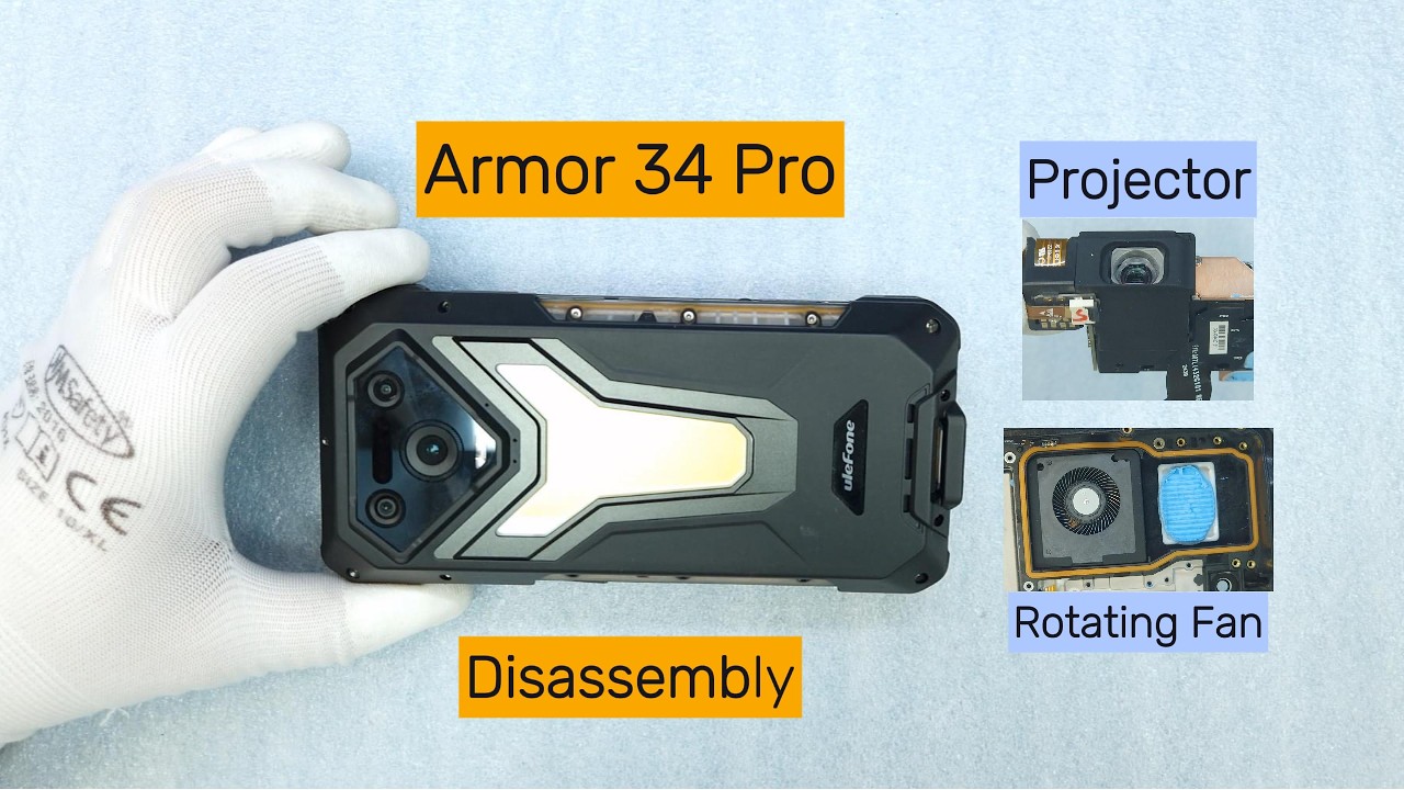 Ulefone Armor 34 Pro Teardown &ndash; Projector & Rotating Cooling System