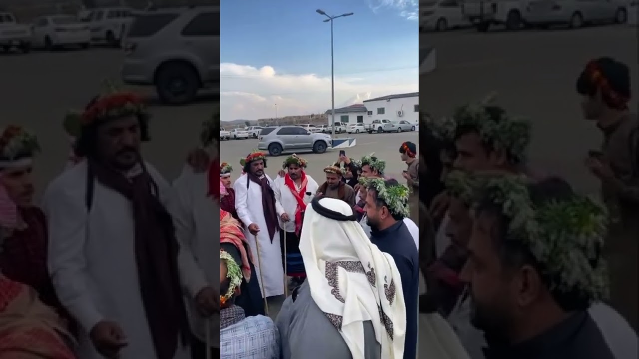 قدوم بني ماجور شهران عند امجياب واولاده في زواج تركي عايض بأبها