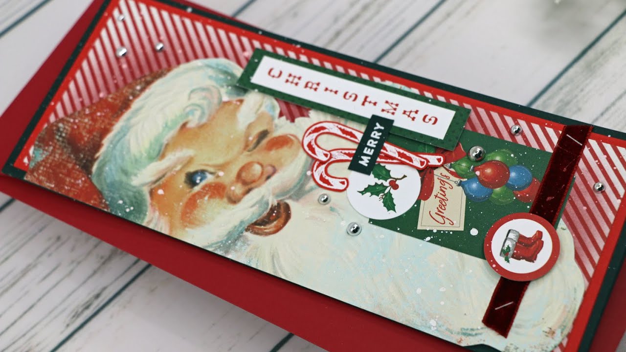 Simon Says Stamp Dec 2020 Card Kit Unboxing + Slimline Card | AmyR Christmas 2020 Series #7