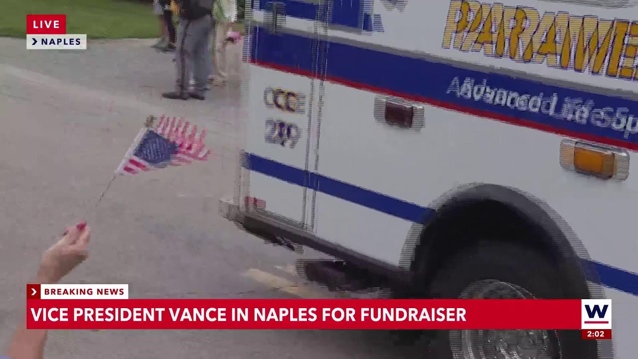 Vice President JD Vance arrives in Naples for private event