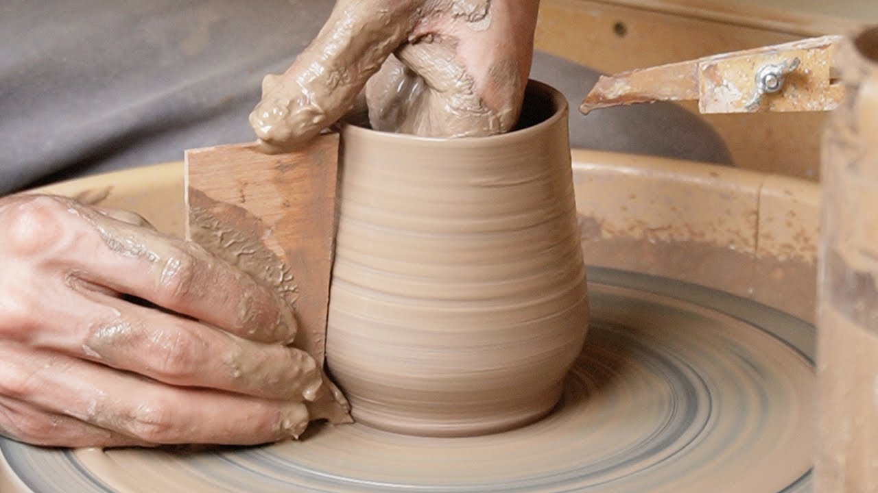throwing and trimming angular mug